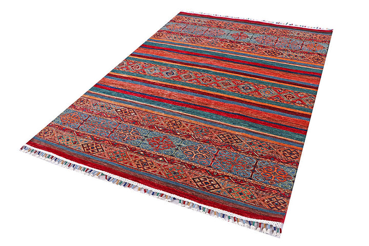 Multi Colored Kazak 4' 11 x 7' 1 - No. 57043 - ALRUG Rug Store