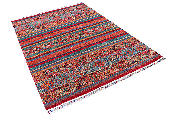 Multi Colored Kazak 4' 11 x 7' 1 - No. 57043 - ALRUG Rug Store