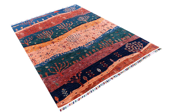 Multi Colored Gabbeh 5' 5 x 7' 9 - No. 57051 - ALRUG Rug Store