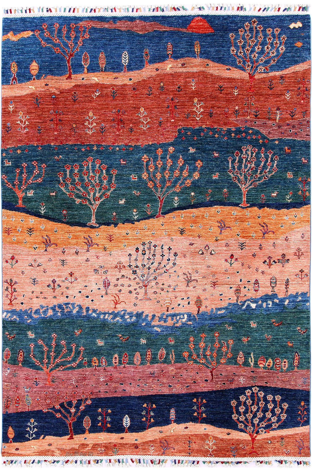 Multi Colored Gabbeh 5' 5 x 7' 9 - No. 57051 - ALRUG Rug Store