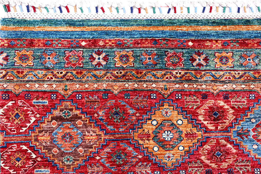 Multi Colored Kazak 5' 8 x 8' - No. 57068 - ALRUG Rug Store
