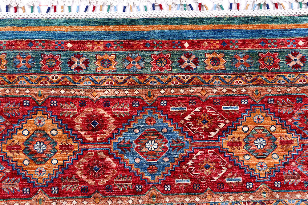 Multi Colored Kazak 5' 8 x 8' - No. 57068 - ALRUG Rug Store
