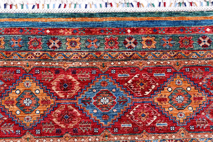 Multi Colored Kazak 5' 8 x 8' - No. 57068 - ALRUG Rug Store