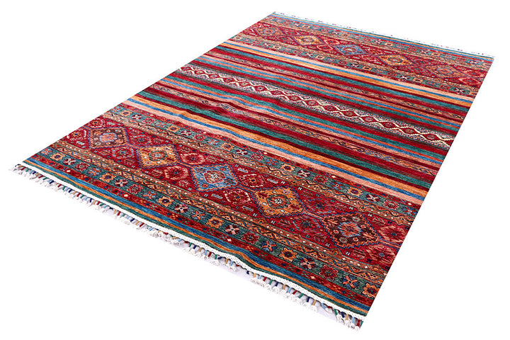 Multi Colored Kazak 5' 8 x 8' - No. 57068 - ALRUG Rug Store