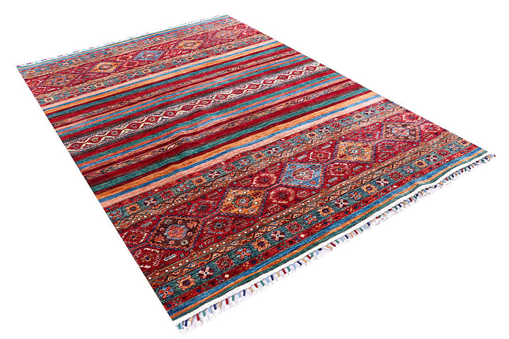 Multi Colored Kazak 5' 8 x 8' - No. 57068 - ALRUG Rug Store