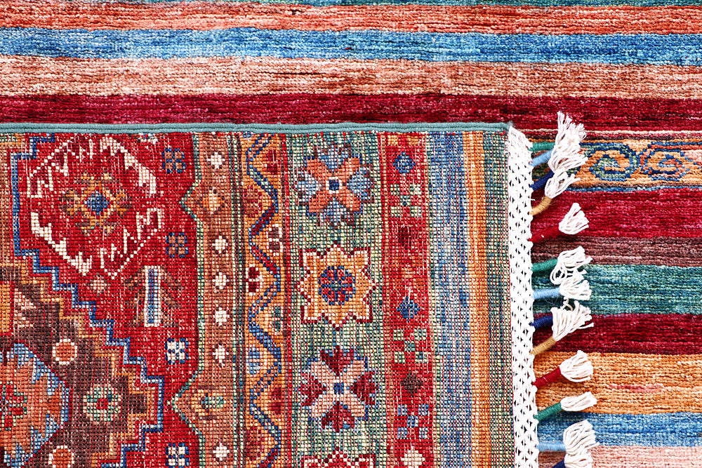 Multi Colored Kazak 5' 8 x 8' - No. 57068 - ALRUG Rug Store