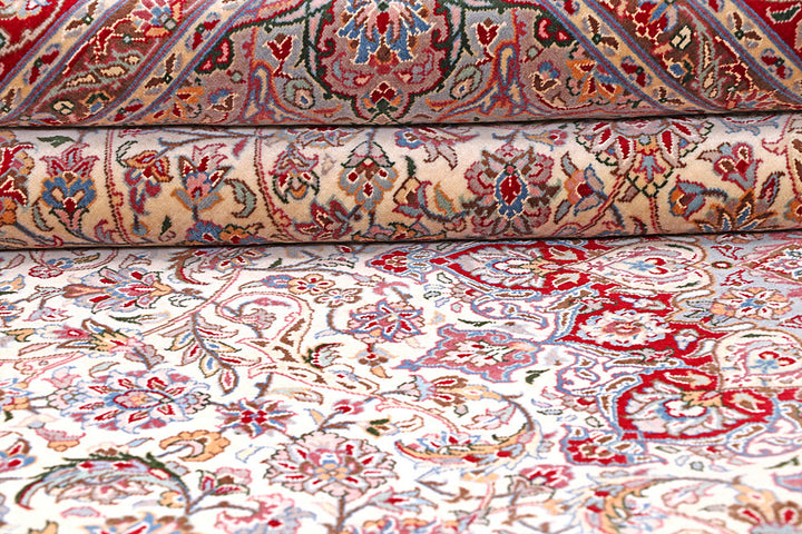 Blanched Almond Kashan 6' 2 x 9' 1 - No. 57078 - ALRUG Rug Store