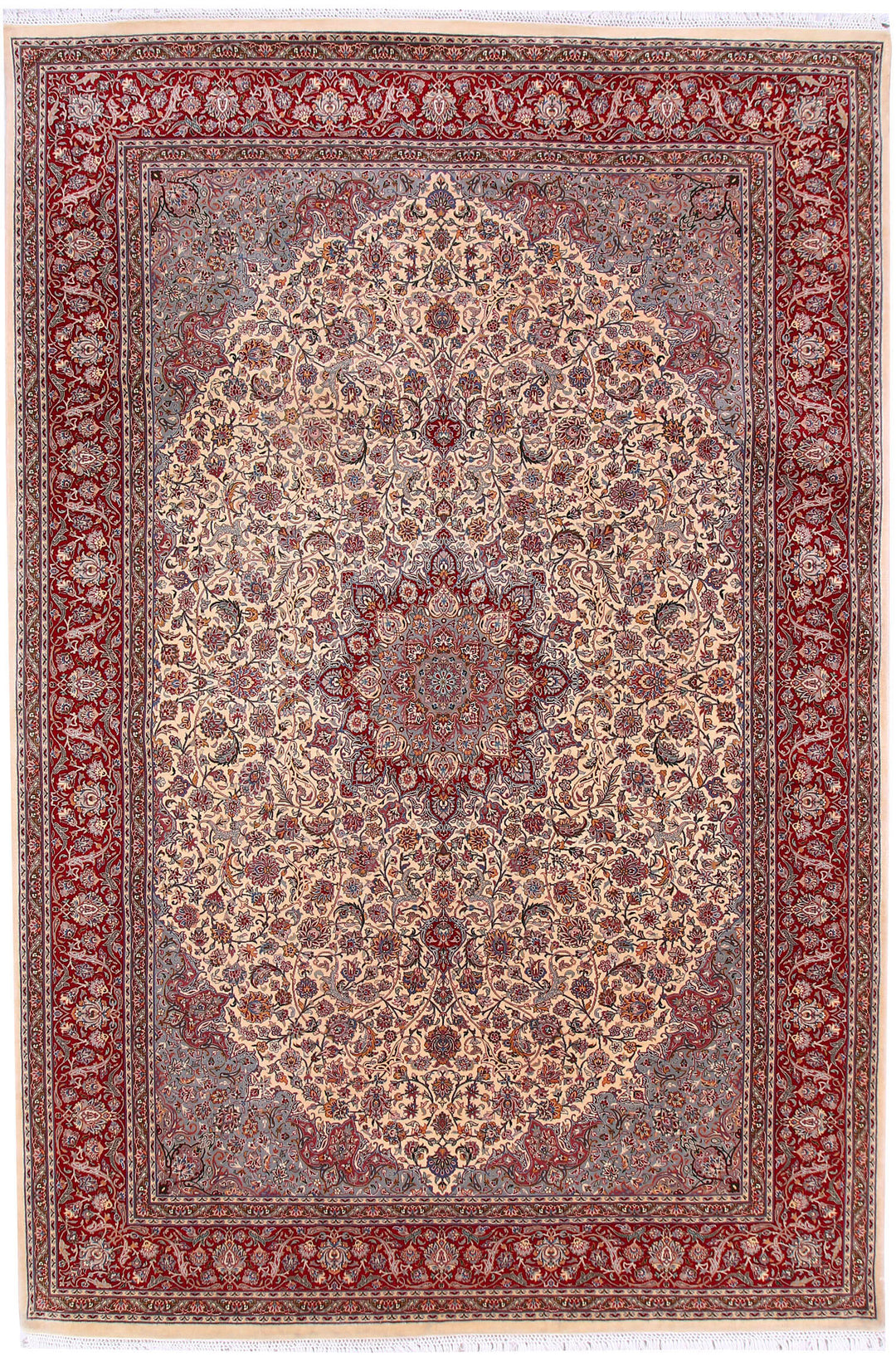 Blanched Almond Kashan 6' 2 x 9' 1 - No. 57078 - ALRUG Rug Store