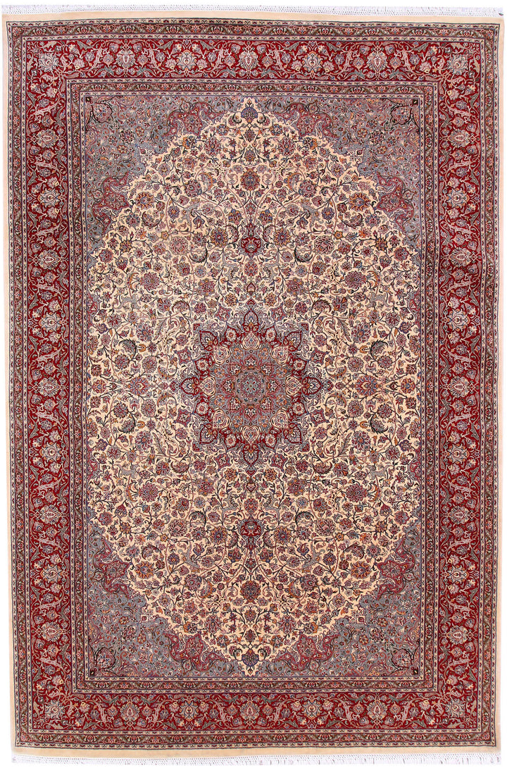 Blanched Almond Kashan 6' 2 x 9' 1 - No. 57078 - ALRUG Rug Store