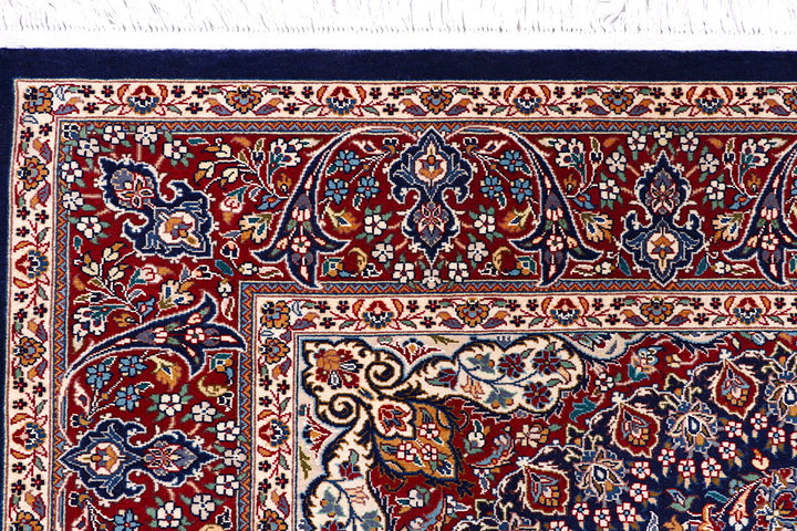 Navy Kashan 4' 7 x 6' 11 - No. 57084 - ALRUG Rug Store