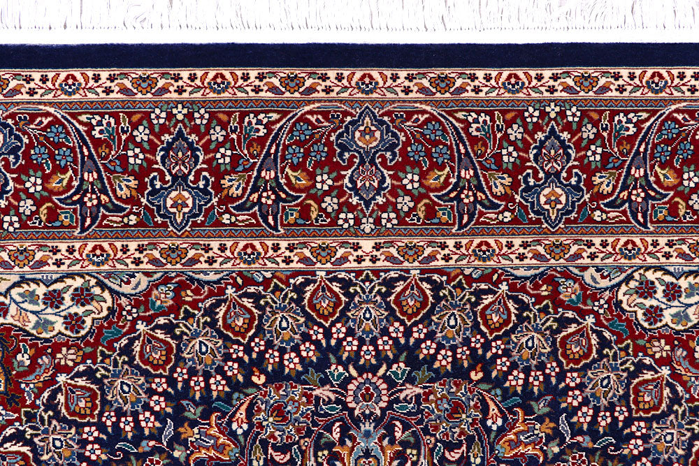 Navy Kashan 4' 7 x 6' 11 - No. 57084 - ALRUG Rug Store