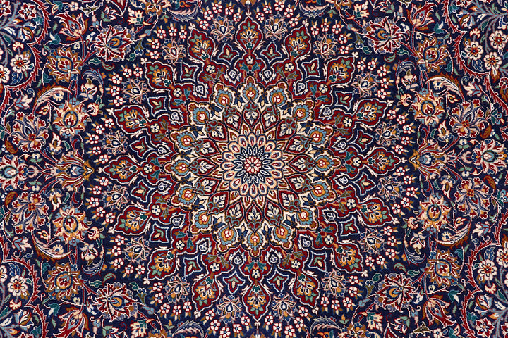Navy Kashan 4' 7 x 6' 11 - No. 57084 - ALRUG Rug Store