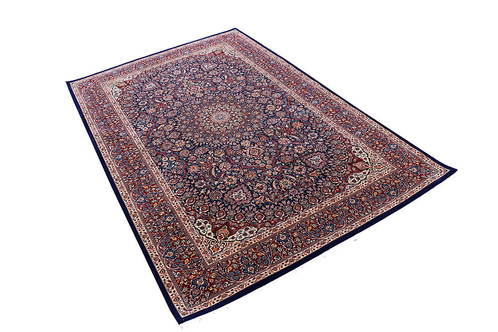 Navy Kashan 4' 7 x 6' 11 - No. 57084 - ALRUG Rug Store