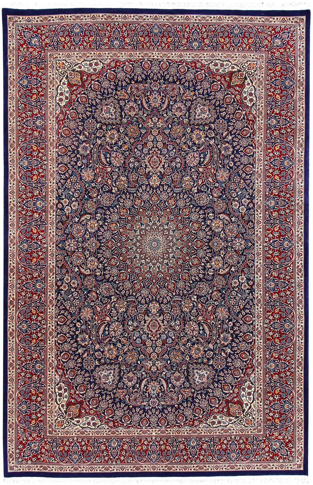 Navy Kashan 4' 7 x 6' 11 - No. 57084 - ALRUG Rug Store
