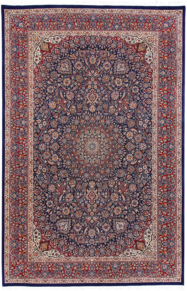Navy Kashan 4' 7 x 6' 11 - No. 57084 - ALRUG Rug Store