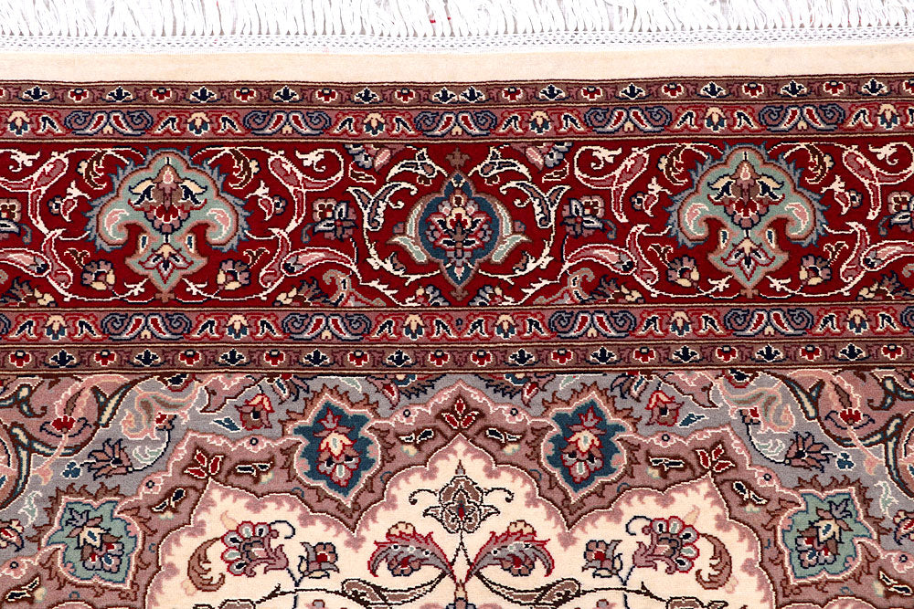 Blanched Almond Kashan 4' 7 x 7' - No. 57086 - ALRUG Rug Store