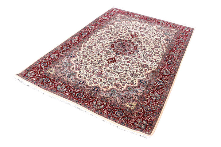 Blanched Almond Kashan 4' 7 x 7' - No. 57086 - ALRUG Rug Store