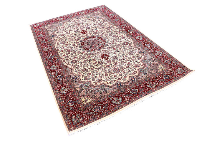 Blanched Almond Kashan 4' 7 x 7' - No. 57086 - ALRUG Rug Store