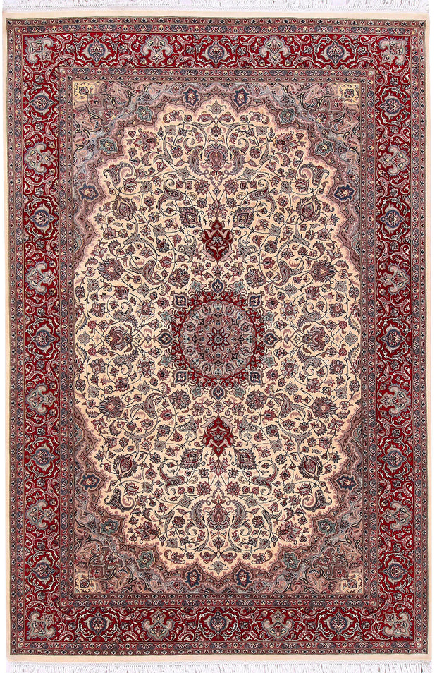 Blanched Almond Kashan 4' 7 x 7' - No. 57086 - ALRUG Rug Store