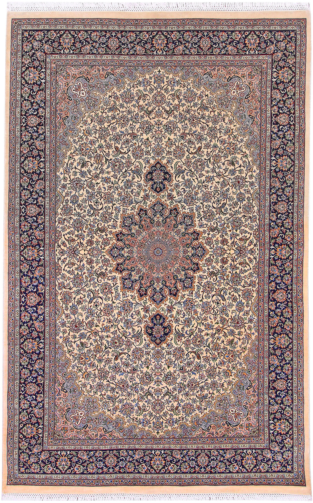 Bisque Kashan 4' 6 x 7' 1 - No. 57090 - ALRUG Rug Store