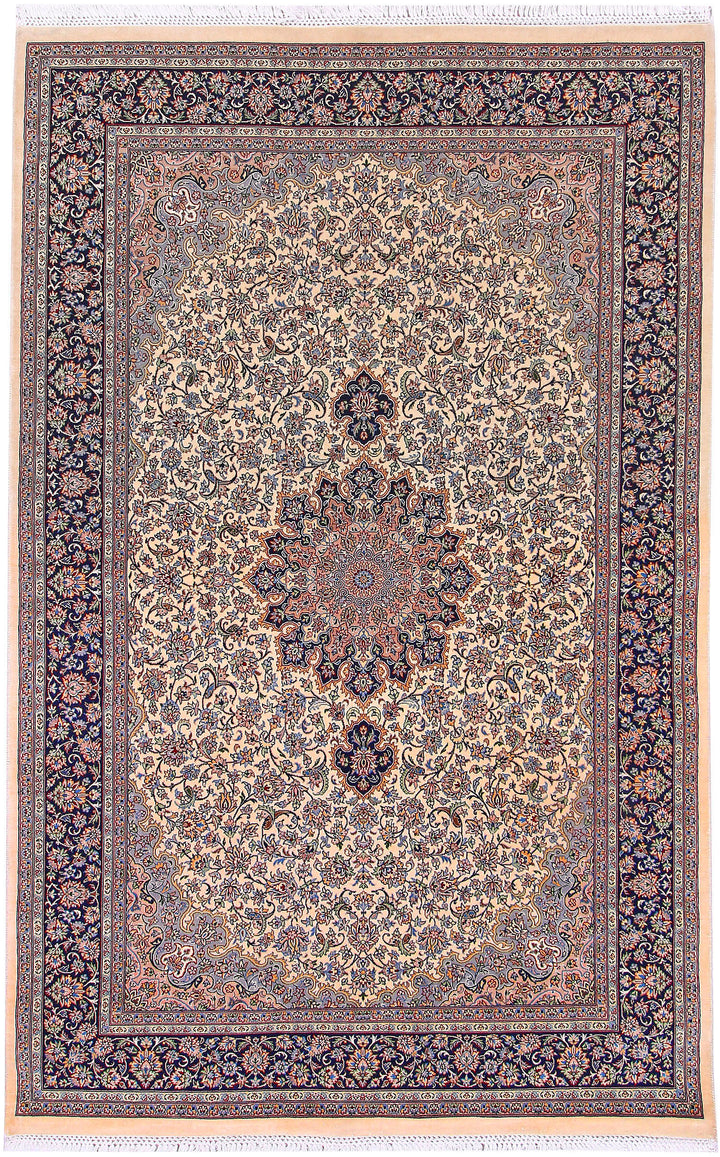 Bisque Kashan 4' 6 x 7' 1 - No. 57090 - ALRUG Rug Store