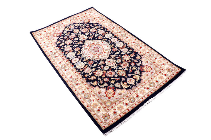 Navy Kashan 3' 2 x 5' 1 - No. 57116 - ALRUG Rug Store