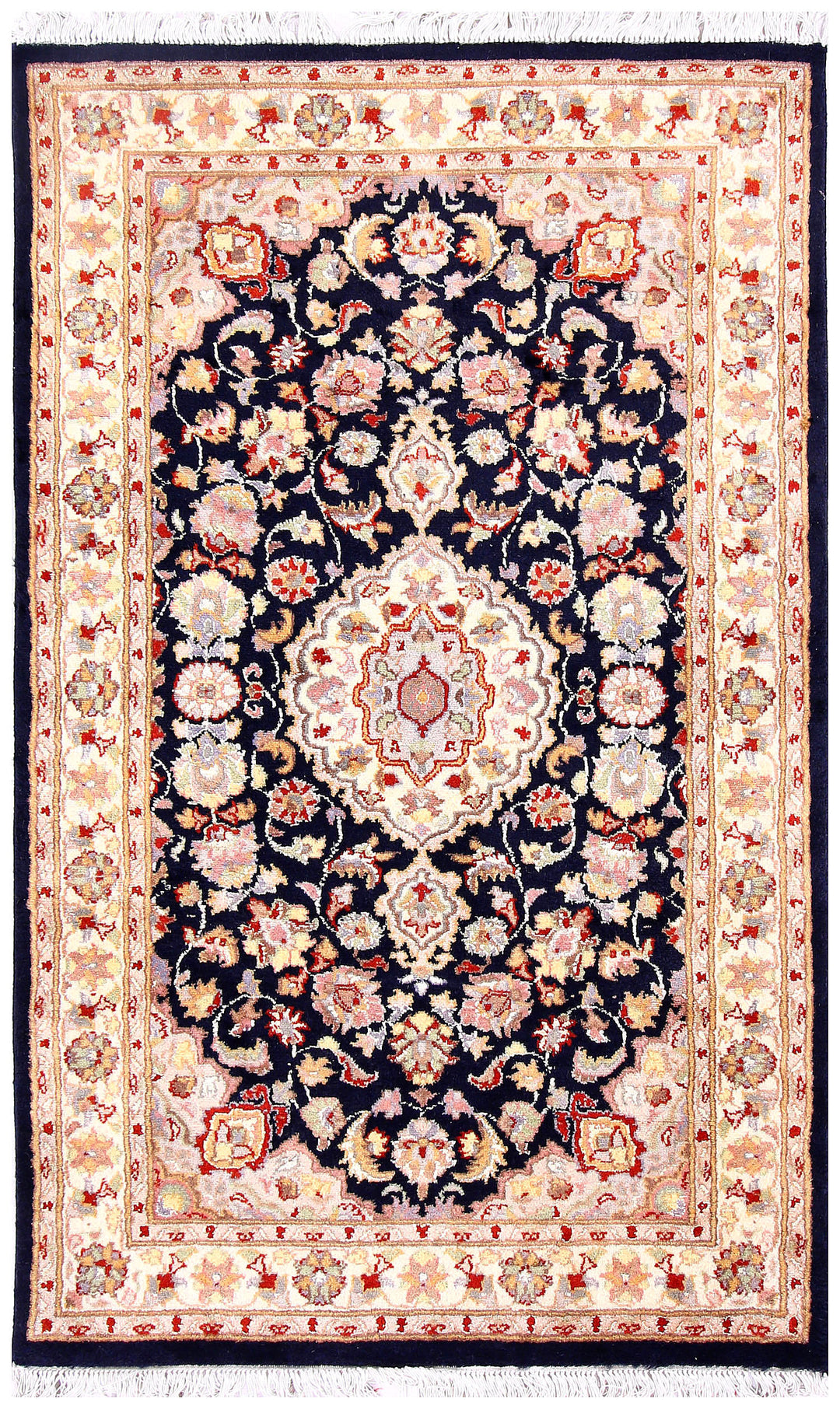 Navy Kashan 3' 2 x 5' 1 - No. 57116 - ALRUG Rug Store