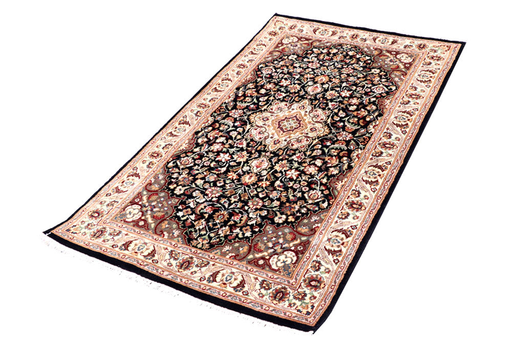 Black Kashan 3' x 5' 3 - No. 57117 - ALRUG Rug Store