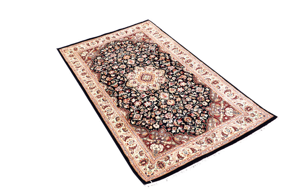 Black Kashan 3' x 5' 3 - No. 57117 - ALRUG Rug Store