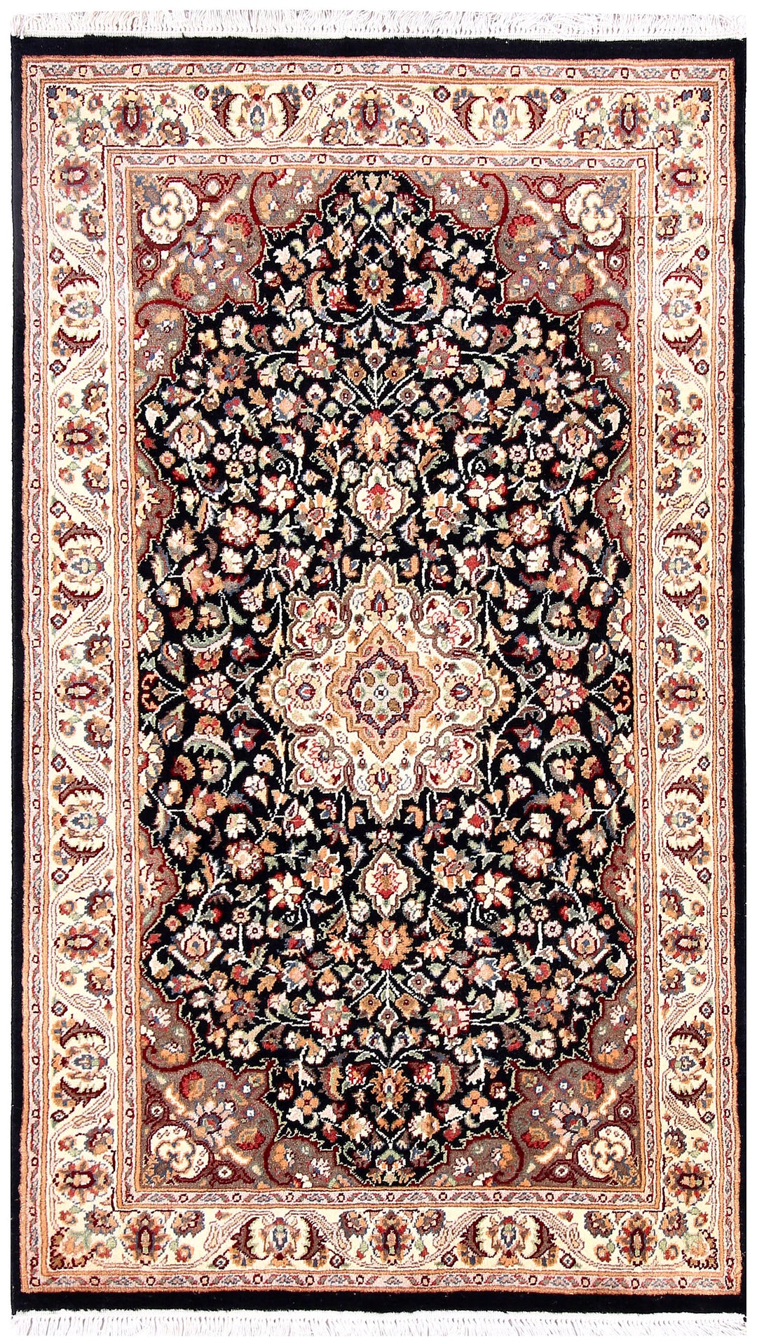 Black Kashan 3' x 5' 3 - No. 57117 - ALRUG Rug Store