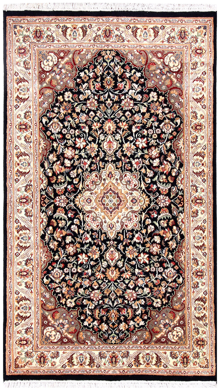 Black Kashan 3' x 5' 3 - No. 57117 - ALRUG Rug Store