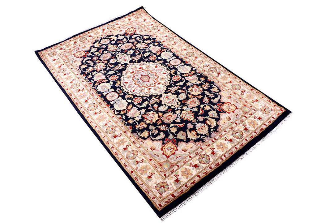 Navy Kashan 3'  1" x 5'  1" - No. QA85767