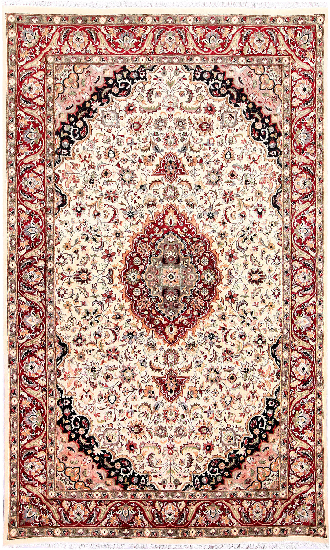 Cornsilk Isfahan 5' 1 x 8' 4 - No. 57121 - ALRUG Rug Store