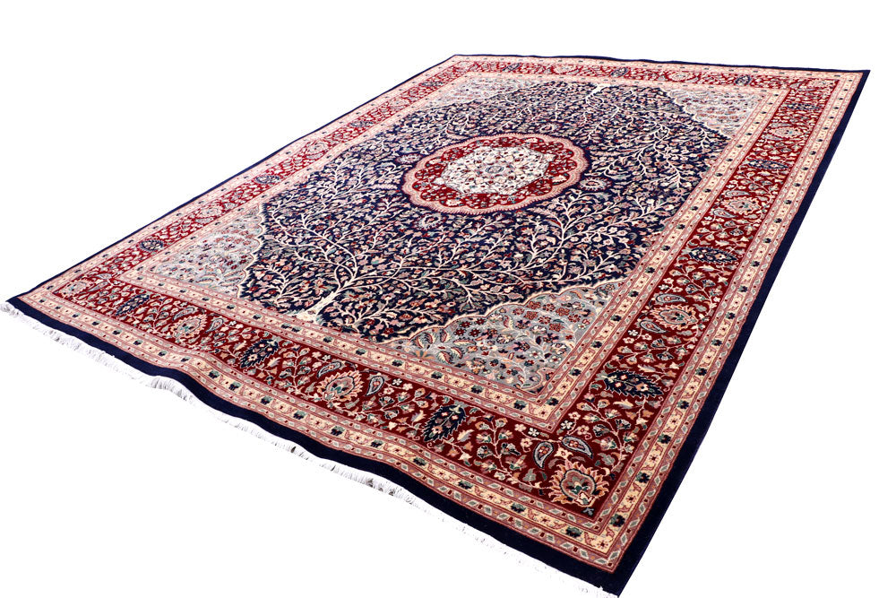 Navy Tree of Life 8' x 10' 2 - No. 57127 - ALRUG Rug Store