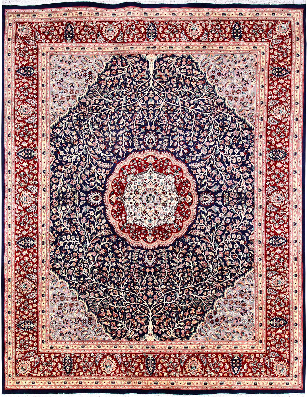 Navy Tree of Life 8' x 10' 2 - No. 57127 - ALRUG Rug Store