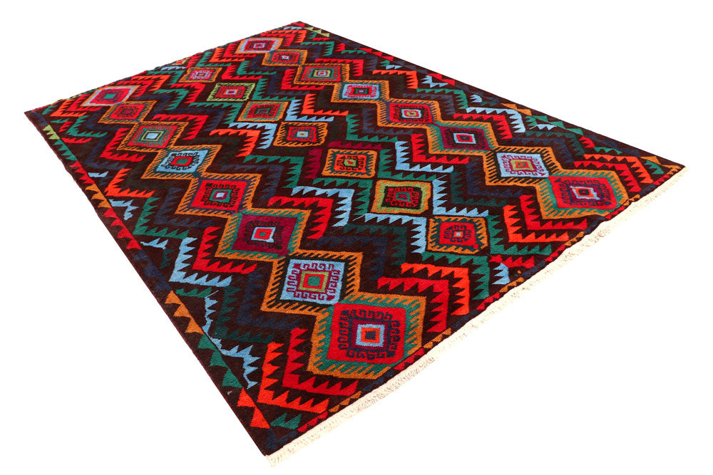 Multi Colored Baluchi 6' 7 x 9' 8 - No. 57138 - ALRUG Rug Store