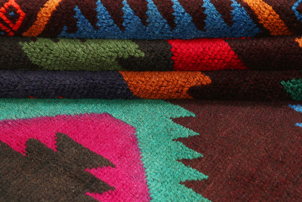 Multi Colored Baluchi 6' 9 x 9' 2 - No. 57139 - ALRUG Rug Store