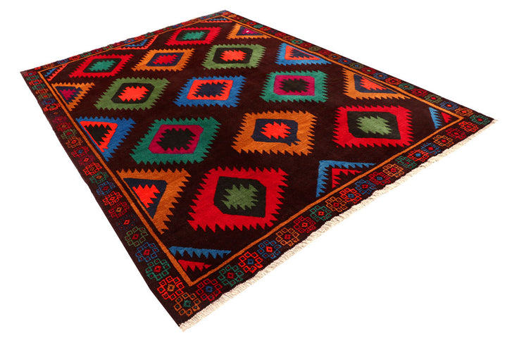 Multi Colored Baluchi 6' 9 x 9' 2 - No. 57139 - ALRUG Rug Store