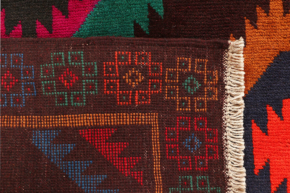 Multi Colored Baluchi 6' 9 x 9' 2 - No. 57139 - ALRUG Rug Store