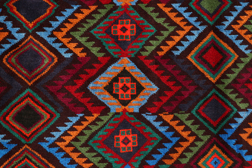 Multi Colored Baluchi 6' 9 x 9' 3 - No. 57140 - ALRUG Rug Store