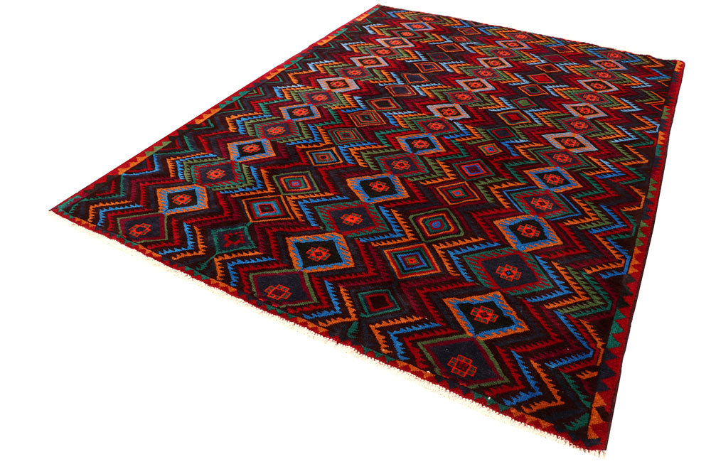 Multi Colored Baluchi 6' 9 x 9' 3 - No. 57140 - ALRUG Rug Store