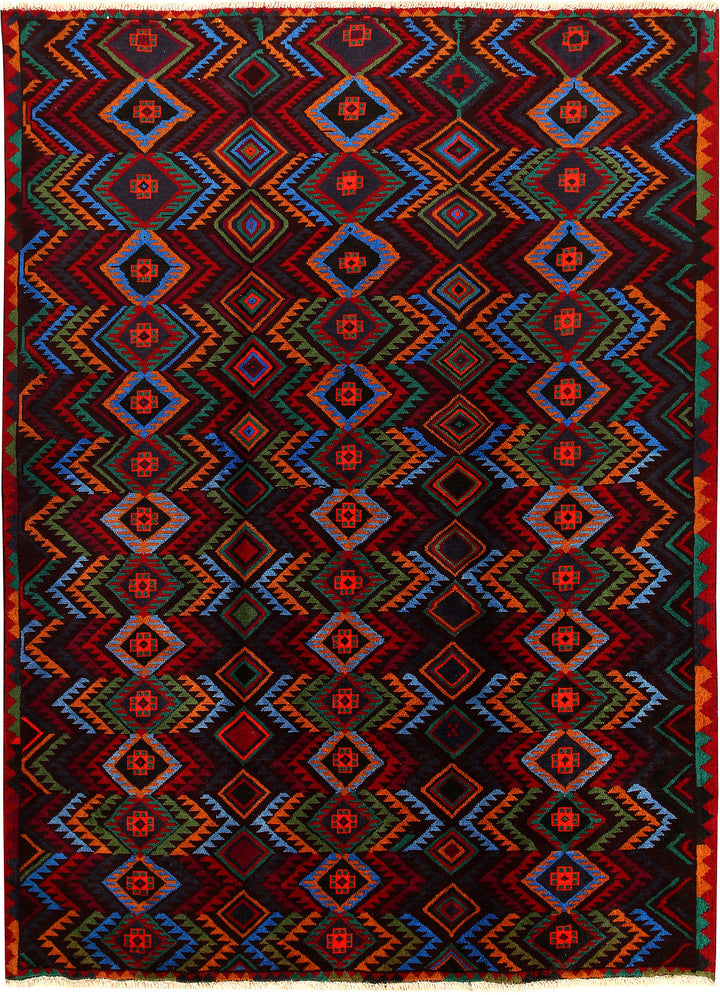 Multi Colored Baluchi 6' 9 x 9' 3 - No. 57140 - ALRUG Rug Store