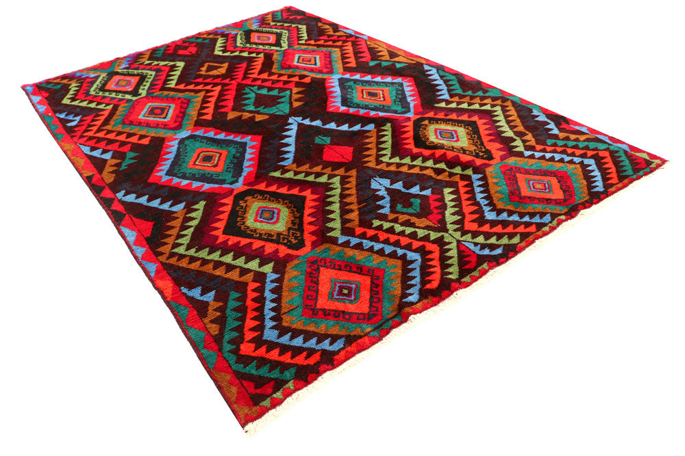 Multi Colored Baluchi 6' 4 x 9' 1 - No. 57141 - ALRUG Rug Store