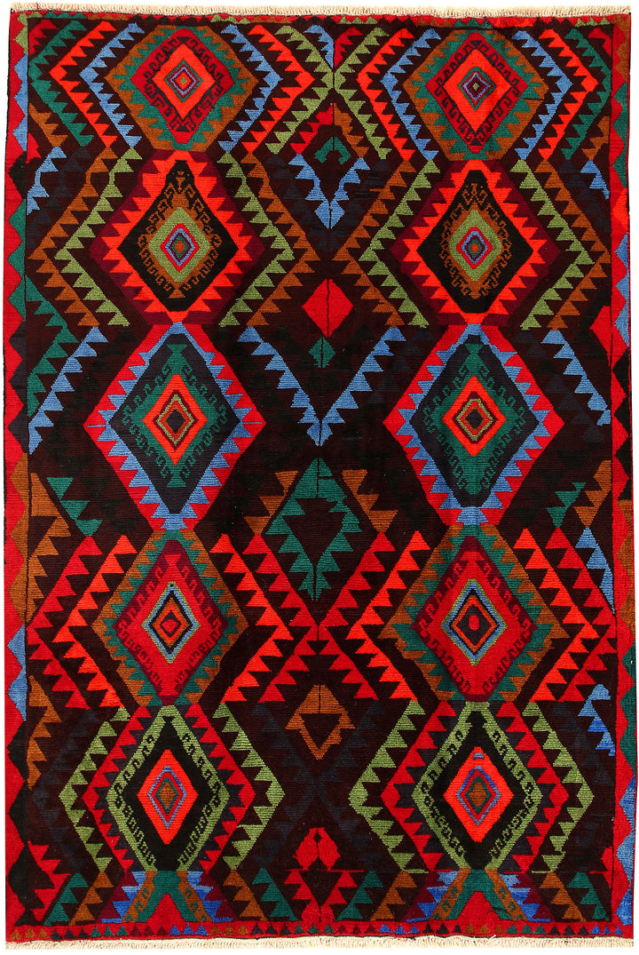 Multi Colored Baluchi 6' 4 x 9' 1 - No. 57141 - ALRUG Rug Store
