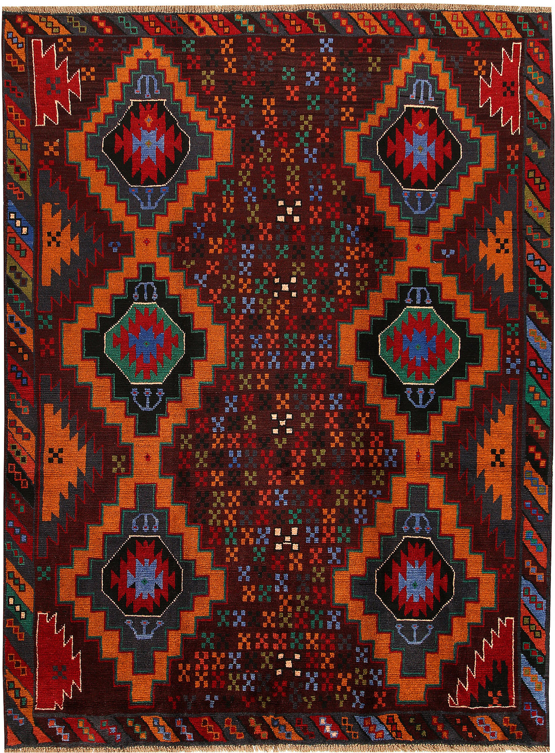 Multi Colored Baluchi 6' x 8' 1 - No. 57146 - ALRUG Rug Store
