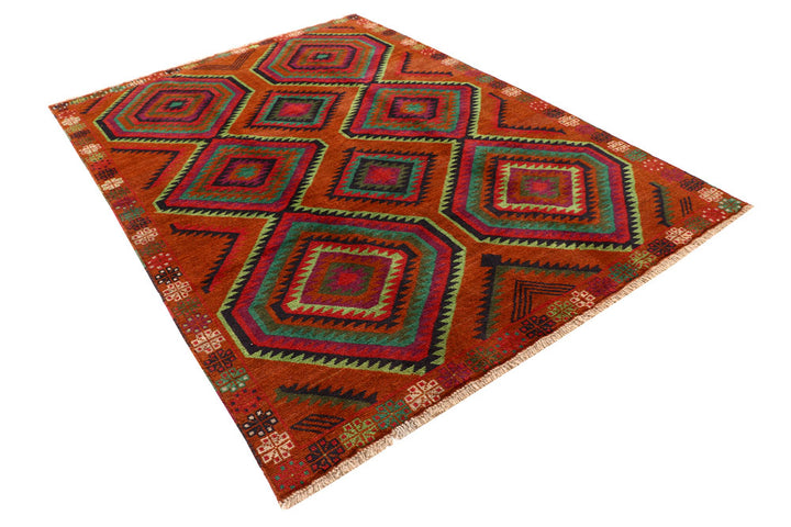 Saddle Brown Baluchi 5' 9 x 7' 10 - No. 57148 - ALRUG Rug Store