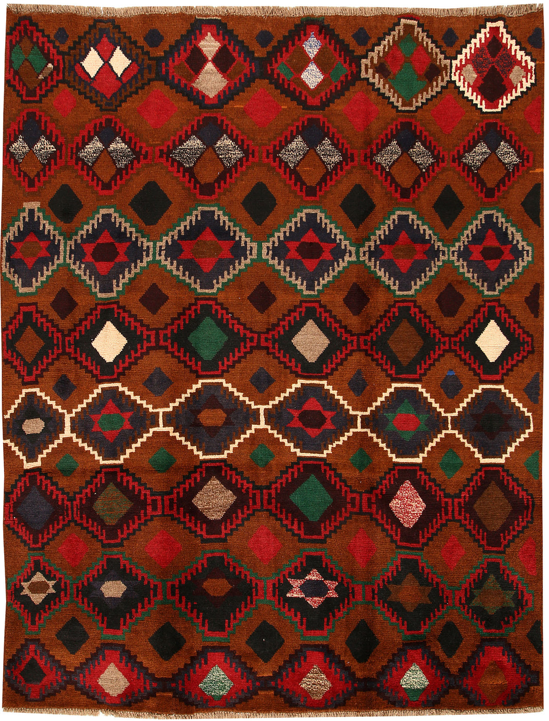 Saddle Brown Baluchi 5' 9 x 7' 10 - No. 57148 - ALRUG Rug Store