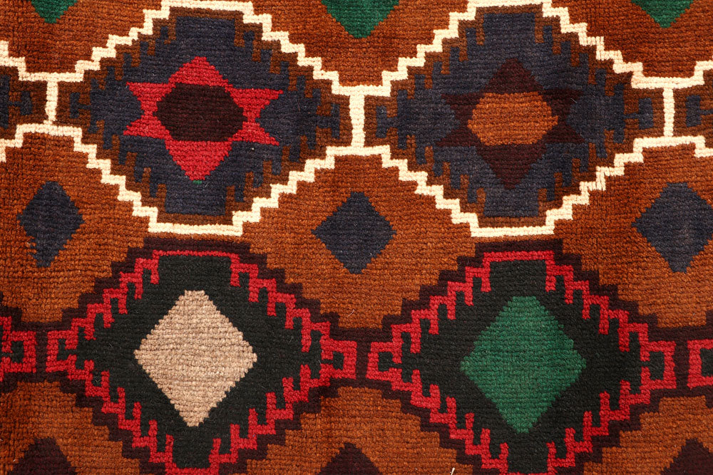 Saddle Brown Baluchi 6' 2 x 7' 10 - No. 57149 - ALRUG Rug Store