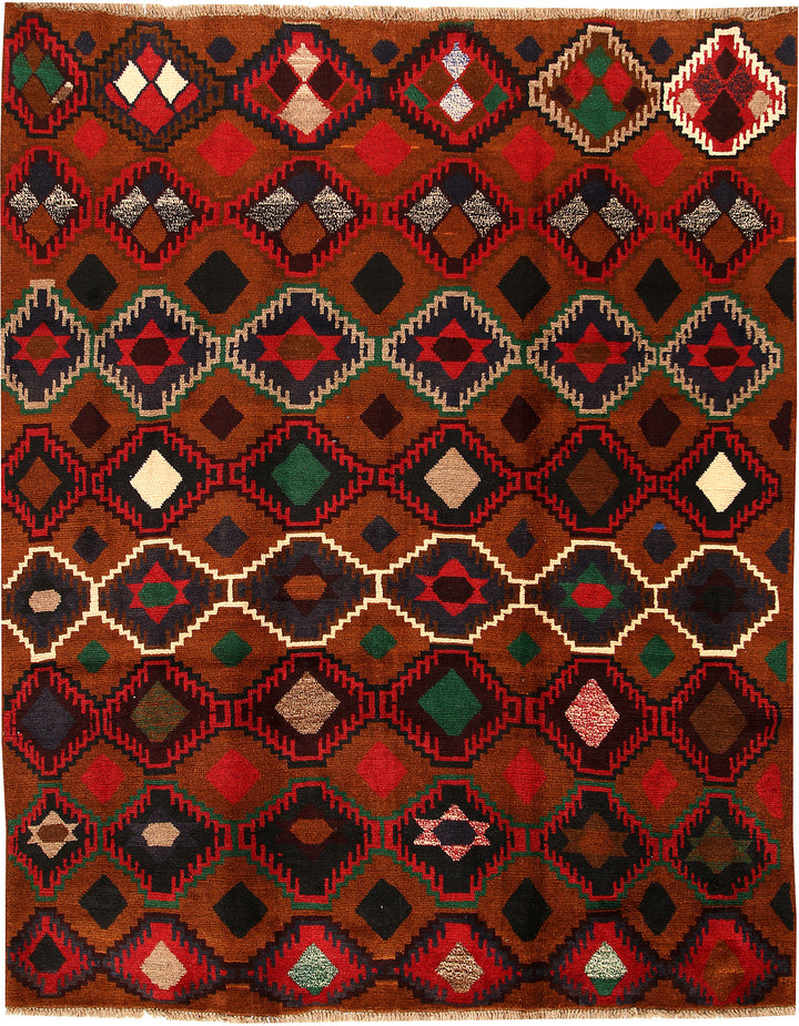 Saddle Brown Baluchi 6' 2 x 7' 10 - No. 57149 - ALRUG Rug Store