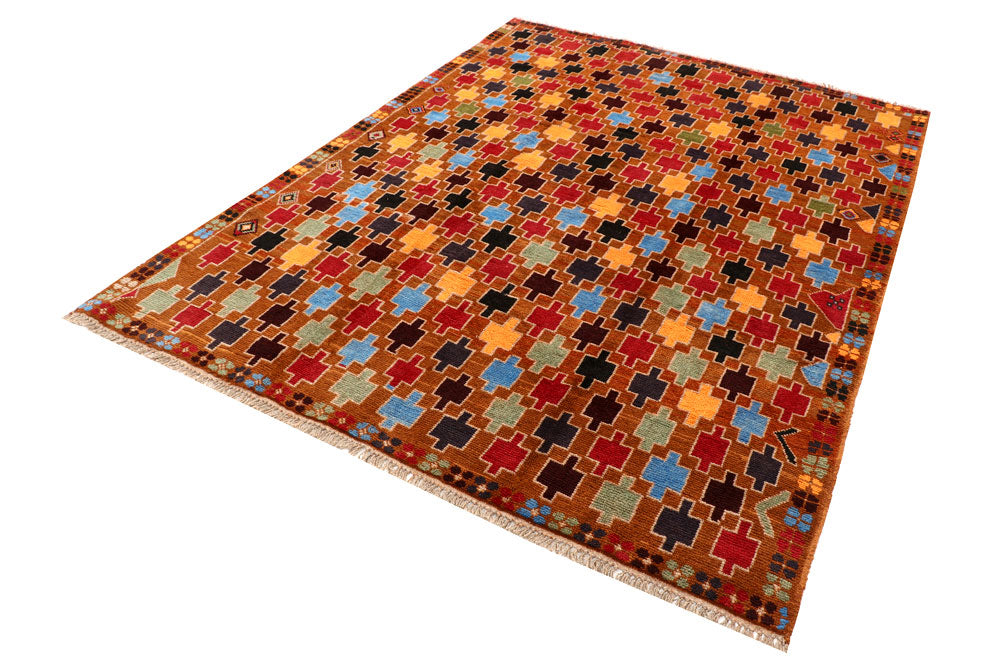 Saddle Brown Baluchi 5' 9 x 7' 9 - No. 57152 - ALRUG Rug Store